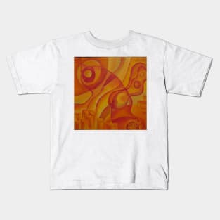 Oil Painting -  Abstract Red and Yellow, 2008 Kids T-Shirt
